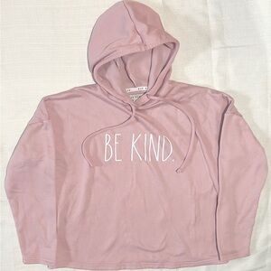 Rae Dunn Pink 'Be Kind' Hoodie Size Small